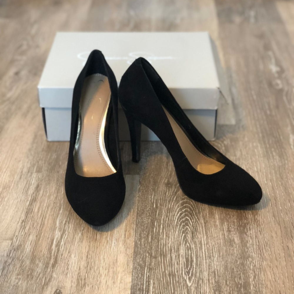 Jessica Simpson Marya Black Suede Pumps